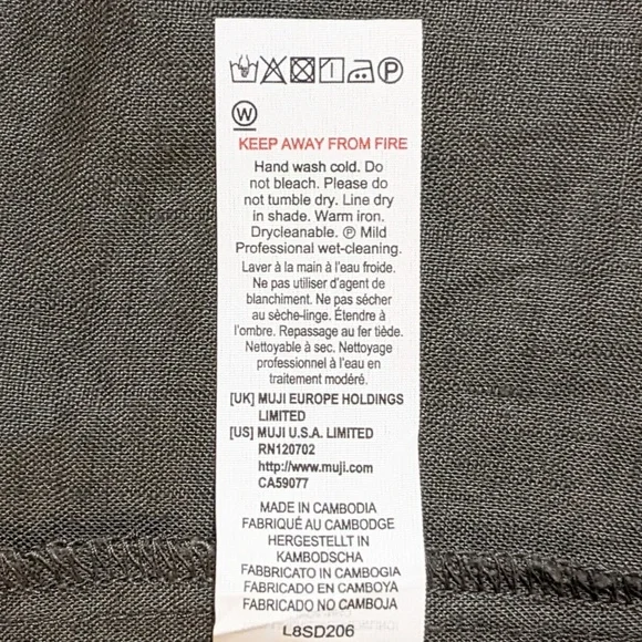 Muji Japan Women's 100% Linen Blazer - Solid Gray / Grey - Small - Picture 5 of 5
